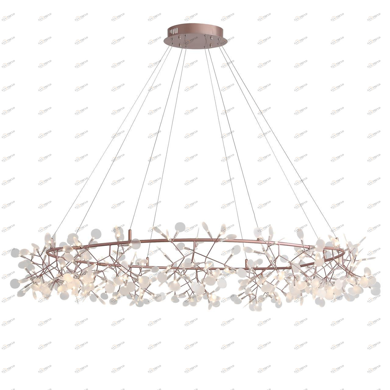 Люстра светодиодная подвесная медь ST Luce Rafina SL379.203.324 ST LUCE ДИЗАЙНЕРСКИЕ, RAFINA 328905 Белый;медь 