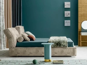 Twils Двуспальная кровать из ткани с регулируемым изголовьем Academy piuma