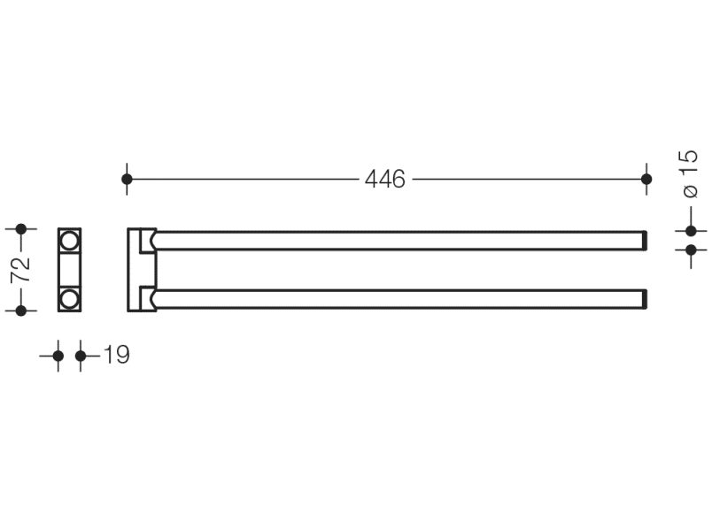 162.09.10040 вешалка для полотенец HEWI System 900 - Вид №4