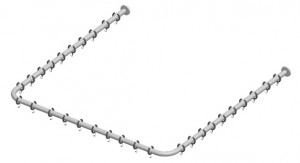 14940171000 Набор штанг для душевых занавесок KEUCO Plan