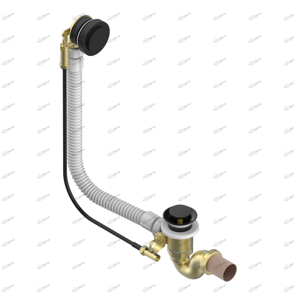 G9K-300 Перелив для ванны - модель THG Thg-paris System cristal с рукоятками Покрытие PVD бронза G9K-300 CAT.F