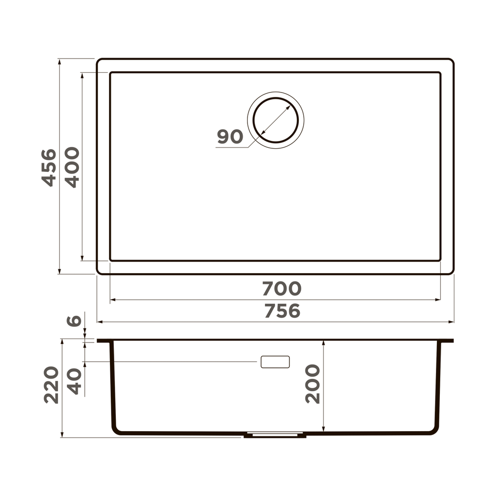 Кухонная мойка Yamakawa 75T-U/I BL OMOIKIRI 4993437 - Вид №4