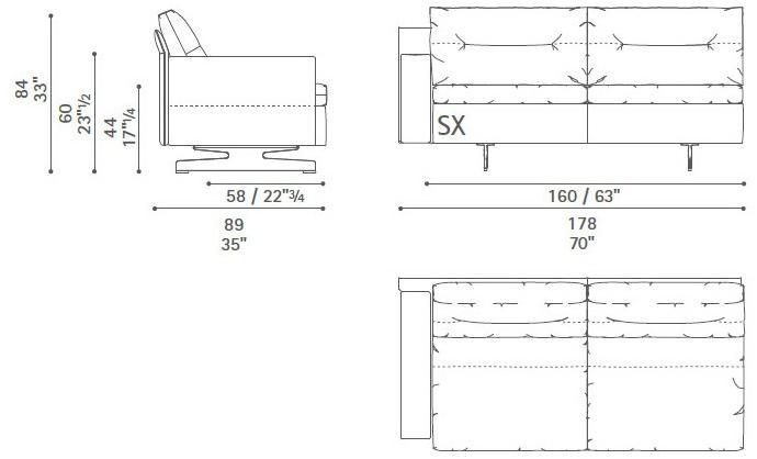 Poltrona Frau Модульный диван с журнальной полкой La collezione - divani e poltrone sun-id-1502655 - Вид №28