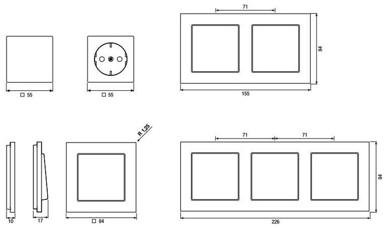 JUNG Электрическая розетка в стекле A creation sun-id-1509651 - Вид №7