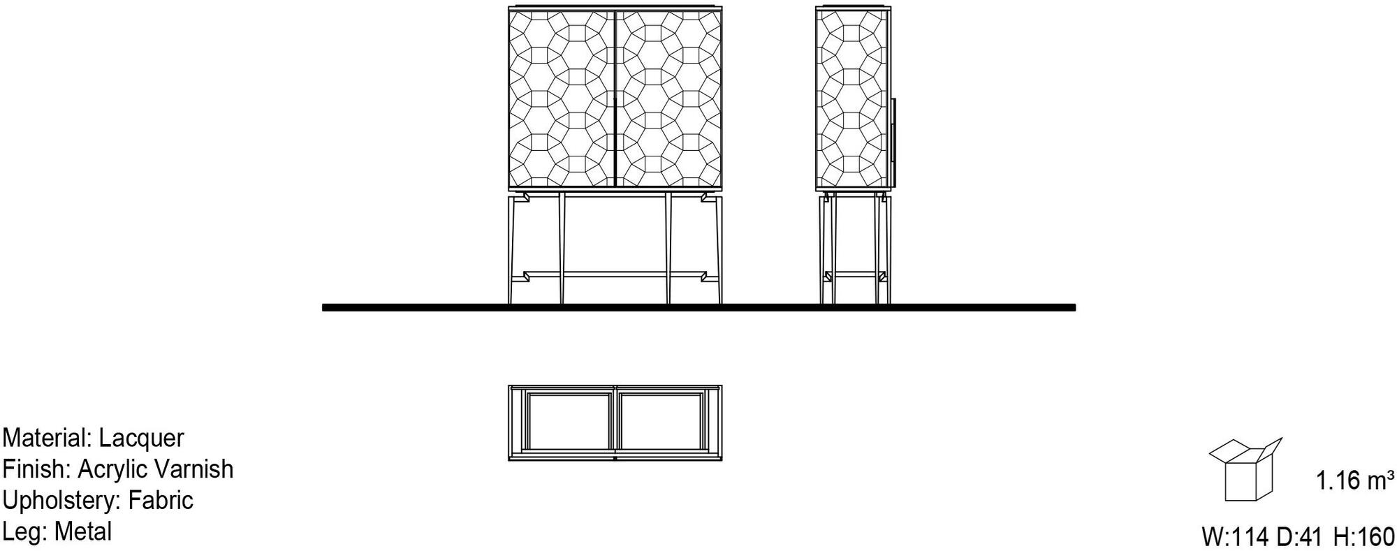 Mobi Комод деревянный с распашными дверцами Nikea sun-id-1470384 - Вид №4