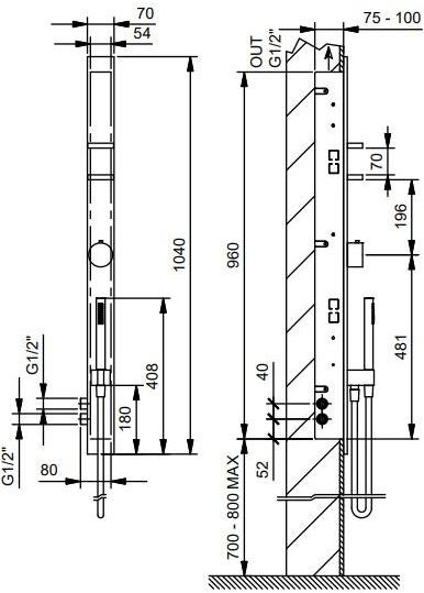 ABOUTWATER Смеситель для душа с ручным душем Ak/25 sun-id-1513435 - Вид №2