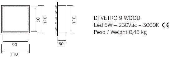 ENGI Бра / потолочный светильник из дерева и стекла Divetro wood Endw90  - Вид №2
