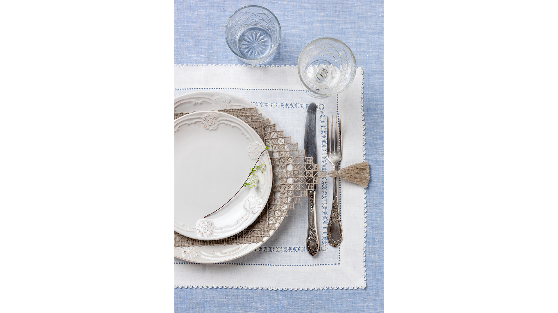 10616538 Крестецкая строчка Набор салфеток под приборы 50x35см Ткань  - Вид №5