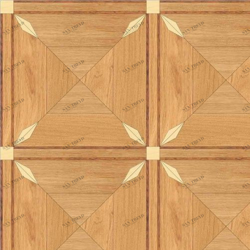 Художественный паркет Da Vinci Щитовой 26-543 Дуб (Гладкая) 500х500 мм 26010543