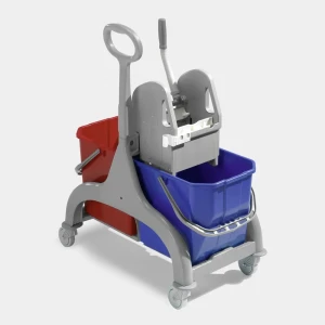 Двухведерная тележка с вертикальным отжимом 2x25 л