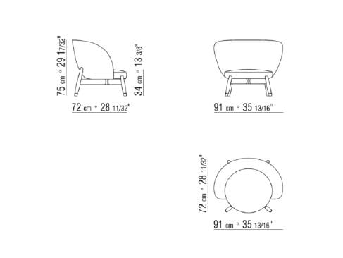 Кресло с подлокотниками Flexform ERI ARCH-00039641 - Вид №14