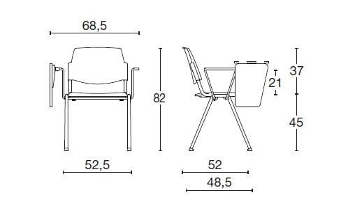 Стул для конференций из ткани с откидным верхом Diemme New Bonn ARCH-00039736 - Вид №6