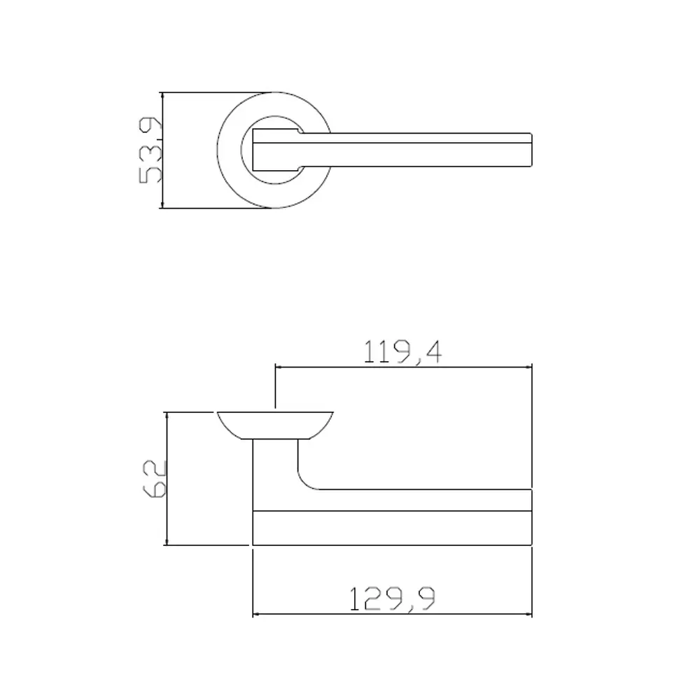 Дверные ручки EDSON EDS-69H-R1 в элегантном белом исполнении 85170505 STLM-0059402 - Вид №4