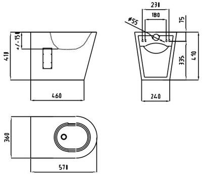 Биде напольное  Saniline sun-id-1465349 - Вид №1