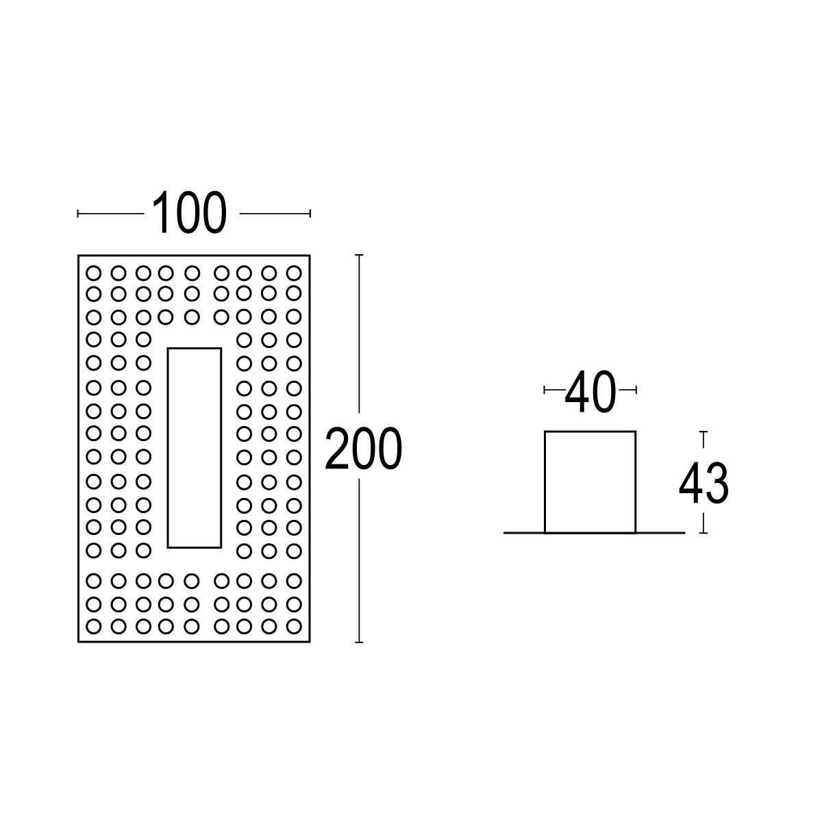 Порошковое покрытие стальной настенной карты Ghidini Lighting NIENTE R ARCH-00025899 - Вид №2
