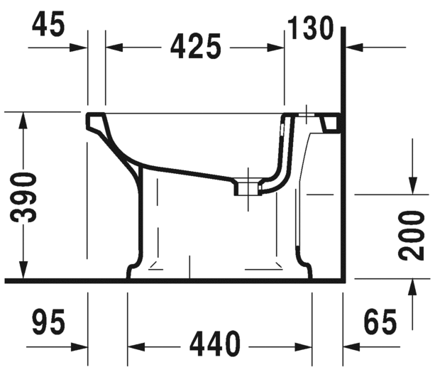 026710..00 Биде напольное 1930 Series Duravit - Вид №2