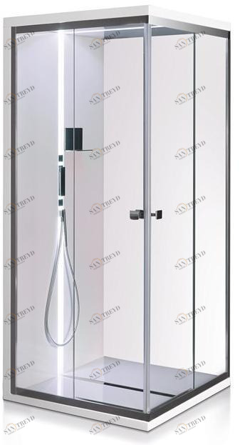 Gruppo Treesse Душевая кабина угловая стеклянная с поддоном Sistema doccia sun-id-1401865