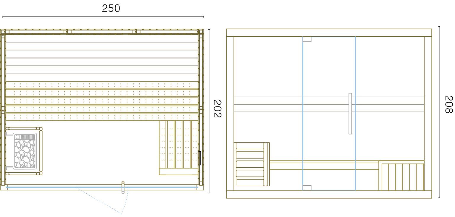 Финская сауна с хромотерапией Kinedo CLUB ARCH-00097153 - Вид №3