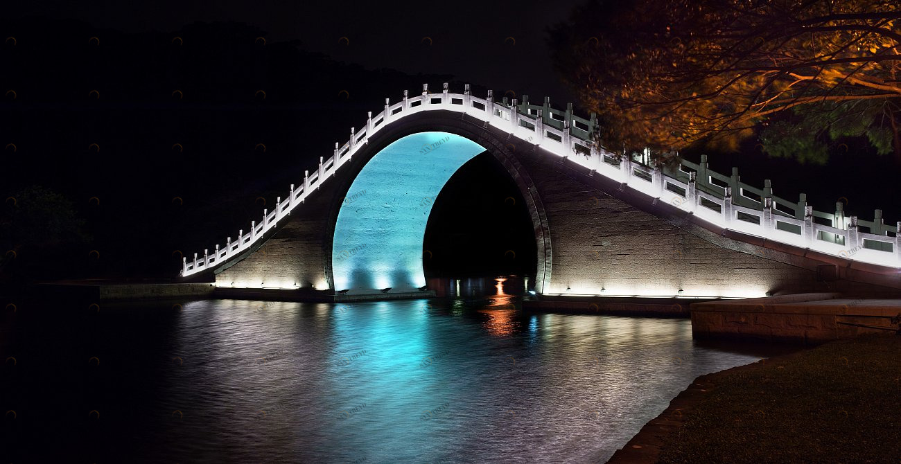 Фотокартина 60х31 см "Лунный мост" PANKOVSKY STUDIO ПЛАСТИФИКАЦИЯ 015922 Голубой;коричневый;черный 