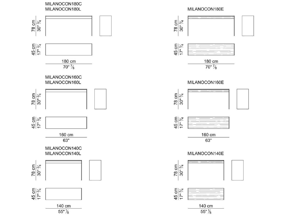 Деревянная прямоугольная консоль i 4 Mariani Милан ARCH-00013526 - Вид №2