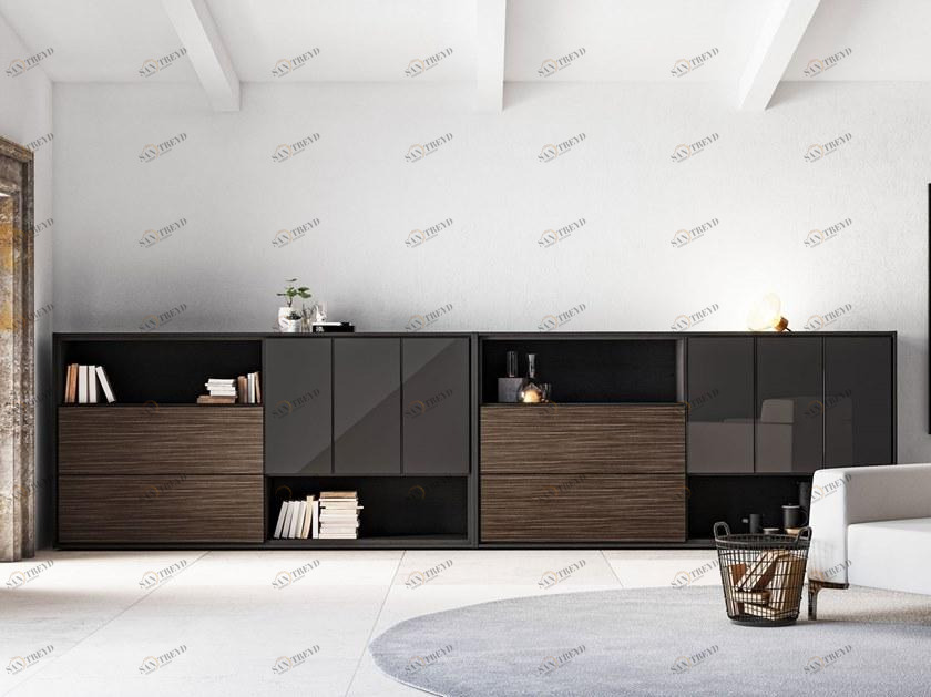 Las Mobili Модульный лакированный шкаф для хранения для офиса с распашными дверцами Elite sun-id-1352480