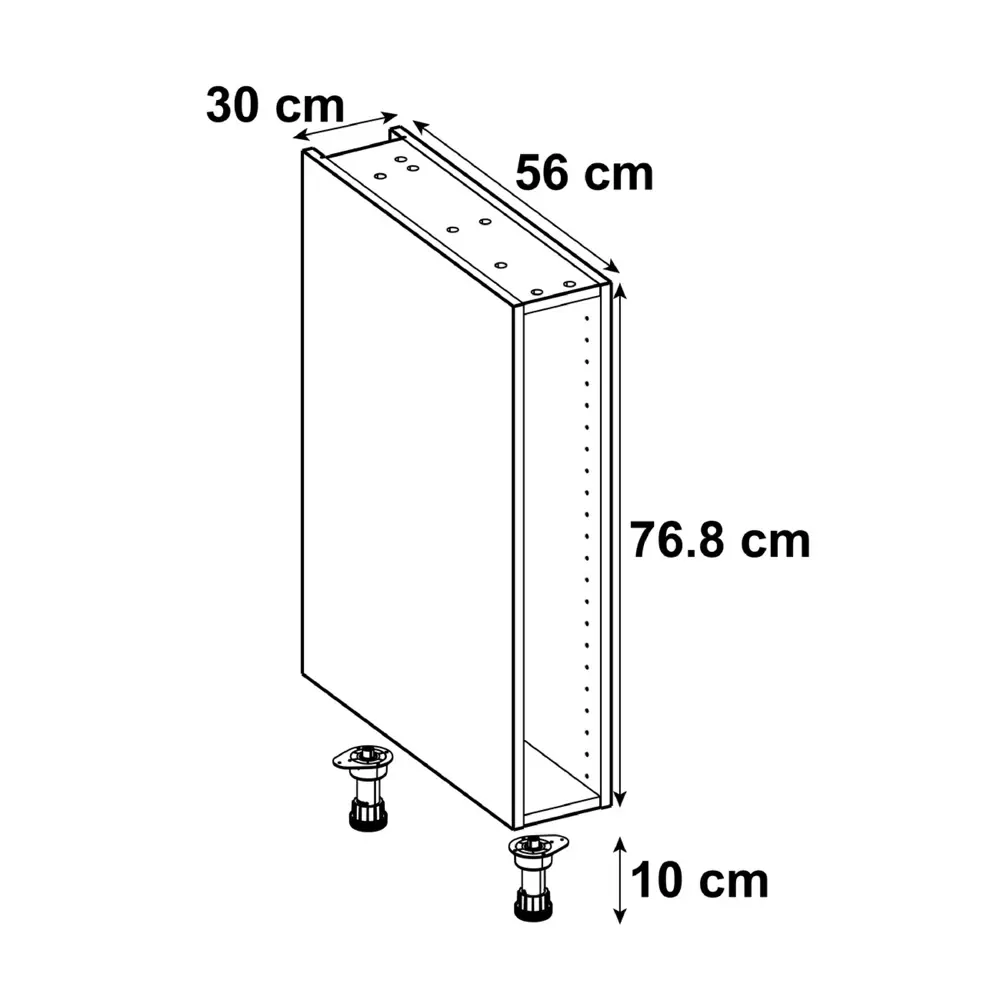 Каркас напольный узкий Delinia ID для компактной кухни 30x76.8x56 см 82000355 STLM-0882277 - Вид №8