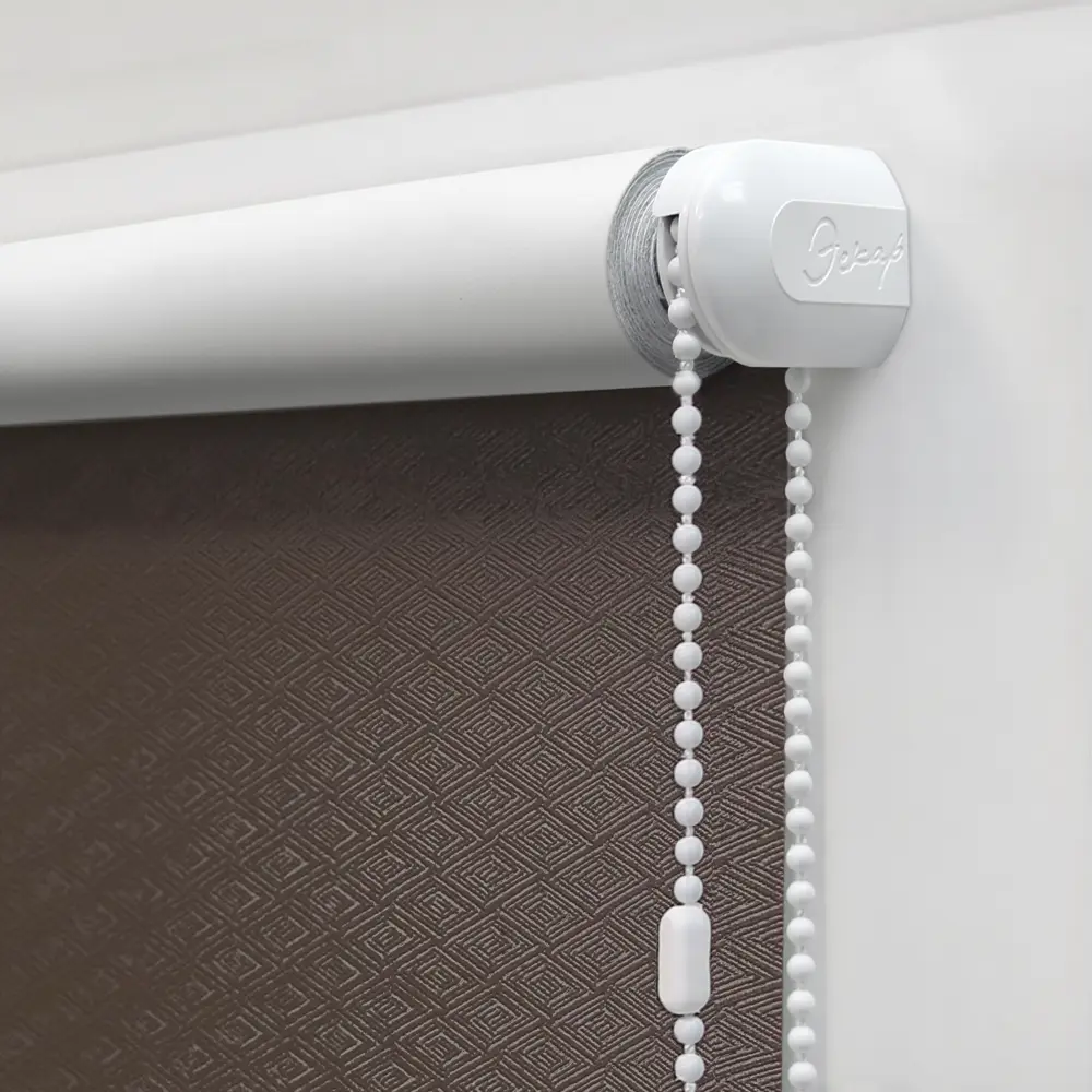 Штора рулонная блэкаут Ромб 120x175 см коричневая ЭСКАР STLM-2182765 - Вид №1