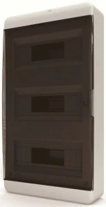 Бокс внешний на 36 модулей Tekfor (черная прозрачная дверь)