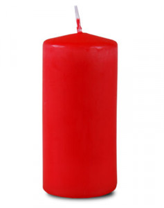079718 Свеча пеньковая 7 х 17 см 527 г красная Омский Свечной