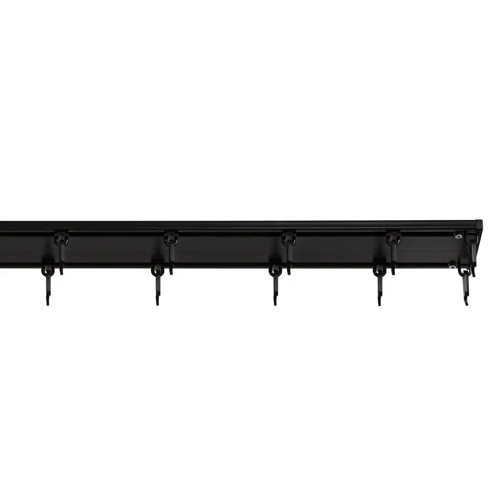 Шинный карниз двухрядный KREAFORTA Pro 200 см алюминий цвет черный комплект STLM-2139967 - Вид №3
