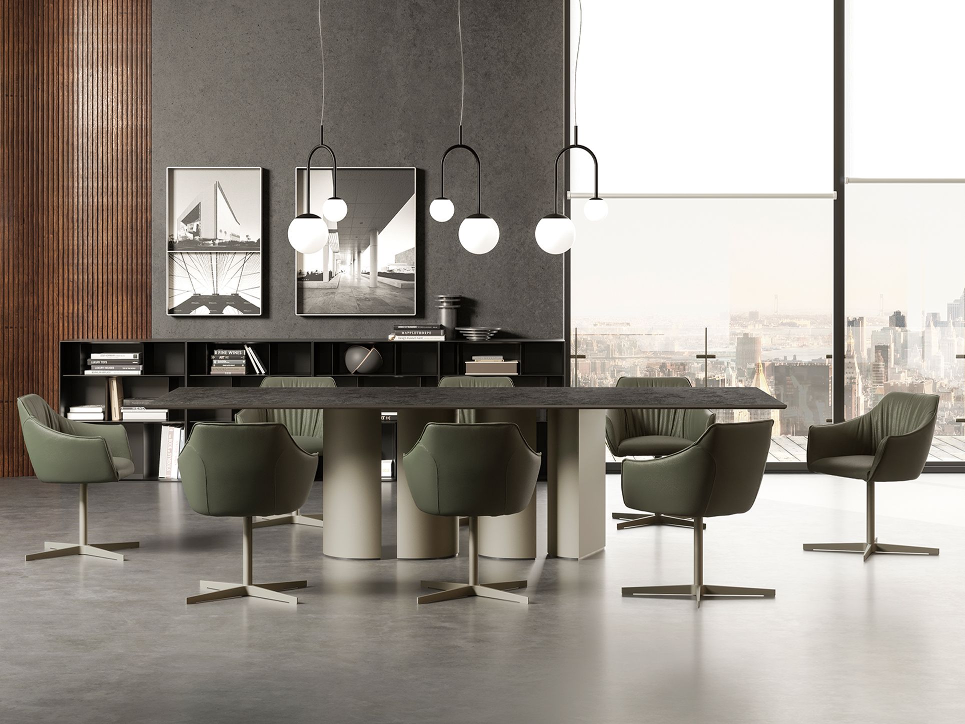 Спицевое кожаное кресло с подлокотниками EFORMA эпоха ARCH-00093566 - Вид №2