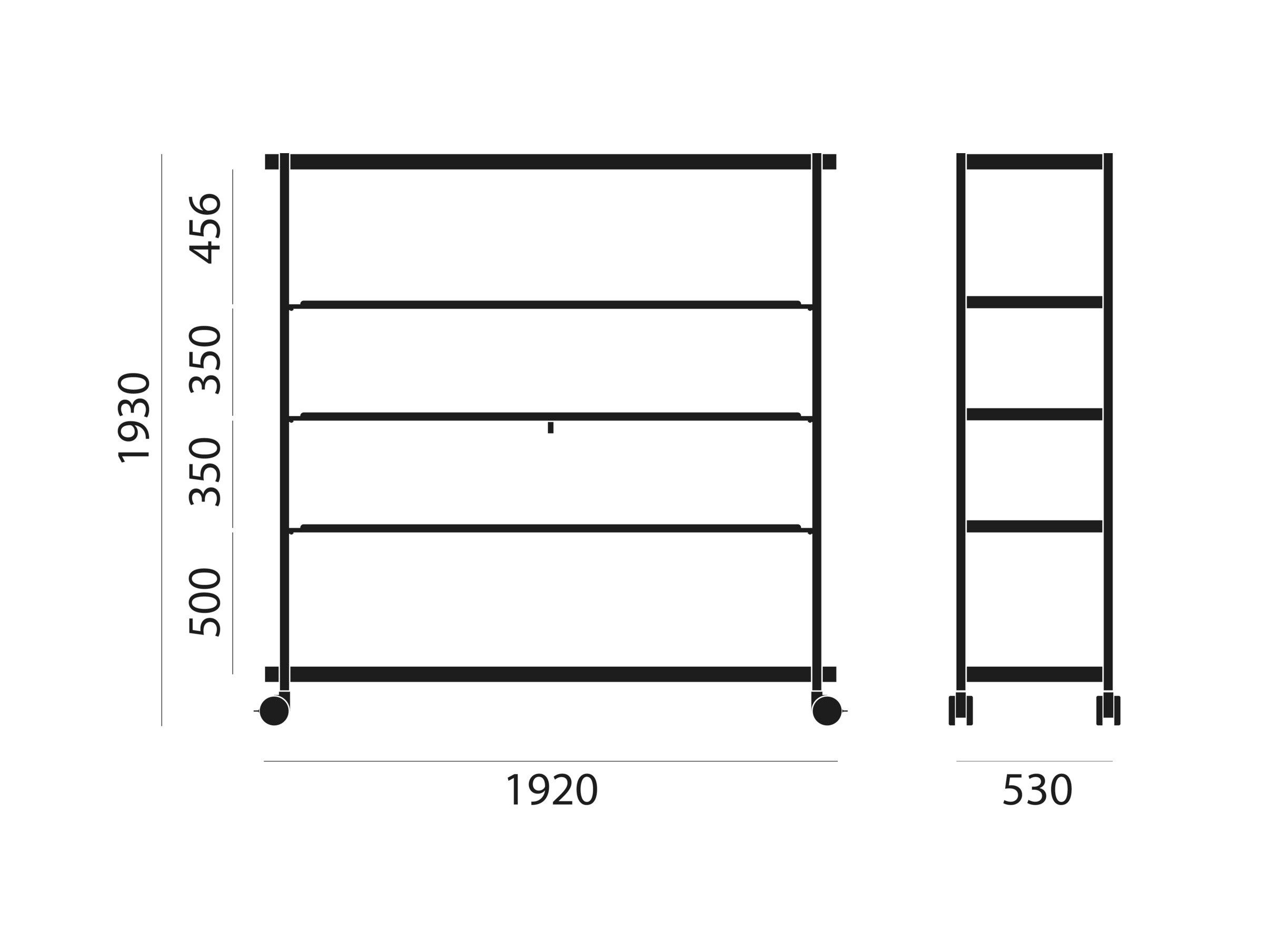 Стальной офисный книжный шкаф с колесами Brunner доски ARCH-00106802 - Вид №6