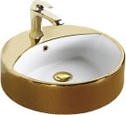 Mina Damask Gold Ø 45 см Раковина со столешницей / MN145.00030 Mina