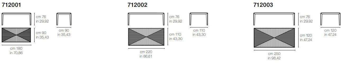 Grilli Прямоугольный обеденный стол York 712001/-02/-03 - Вид №1
