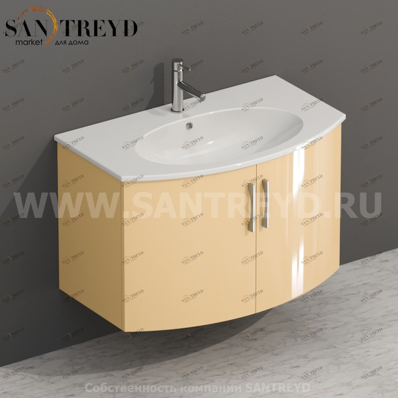 MDMA80Y014 Тумба с двумя створками 78 см бежевая Globo 4ALL Италия Ceramica Globo