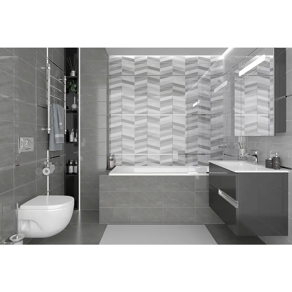 Плитка настенная Savoy 20х40 см 1.2 м² цвет серый 82794861 STLM-2091257 Santreyd - Вид №3