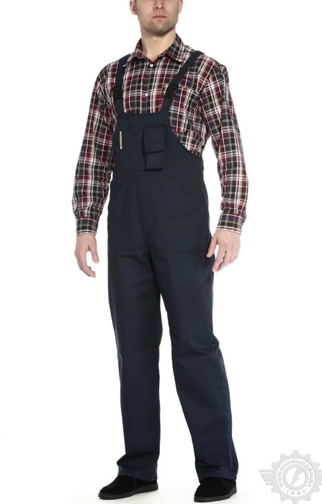 65628 Полукомбинезон "Эксперт-2" темно-синий  Летняя спецодежда  размер 44-46/158-164  - Вид №2