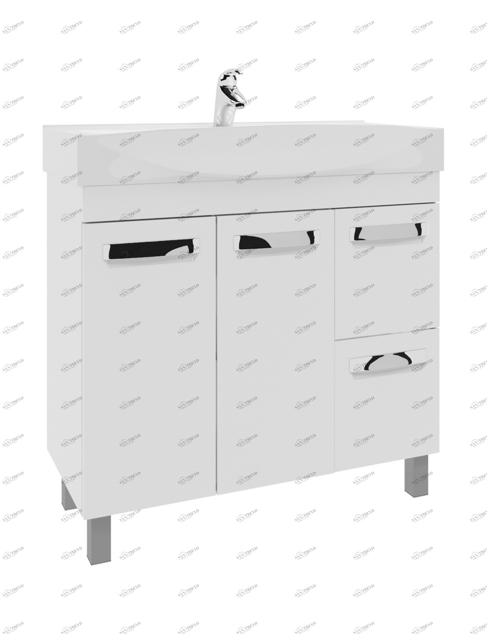 Тумба Plaza 2-850 (Элвис)860⨉490⨉820 мм белый Santreyd sun-id-665329