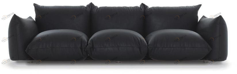 arflex 3-х местный кожаный диван с обивкой Marenco sun-id-1452804