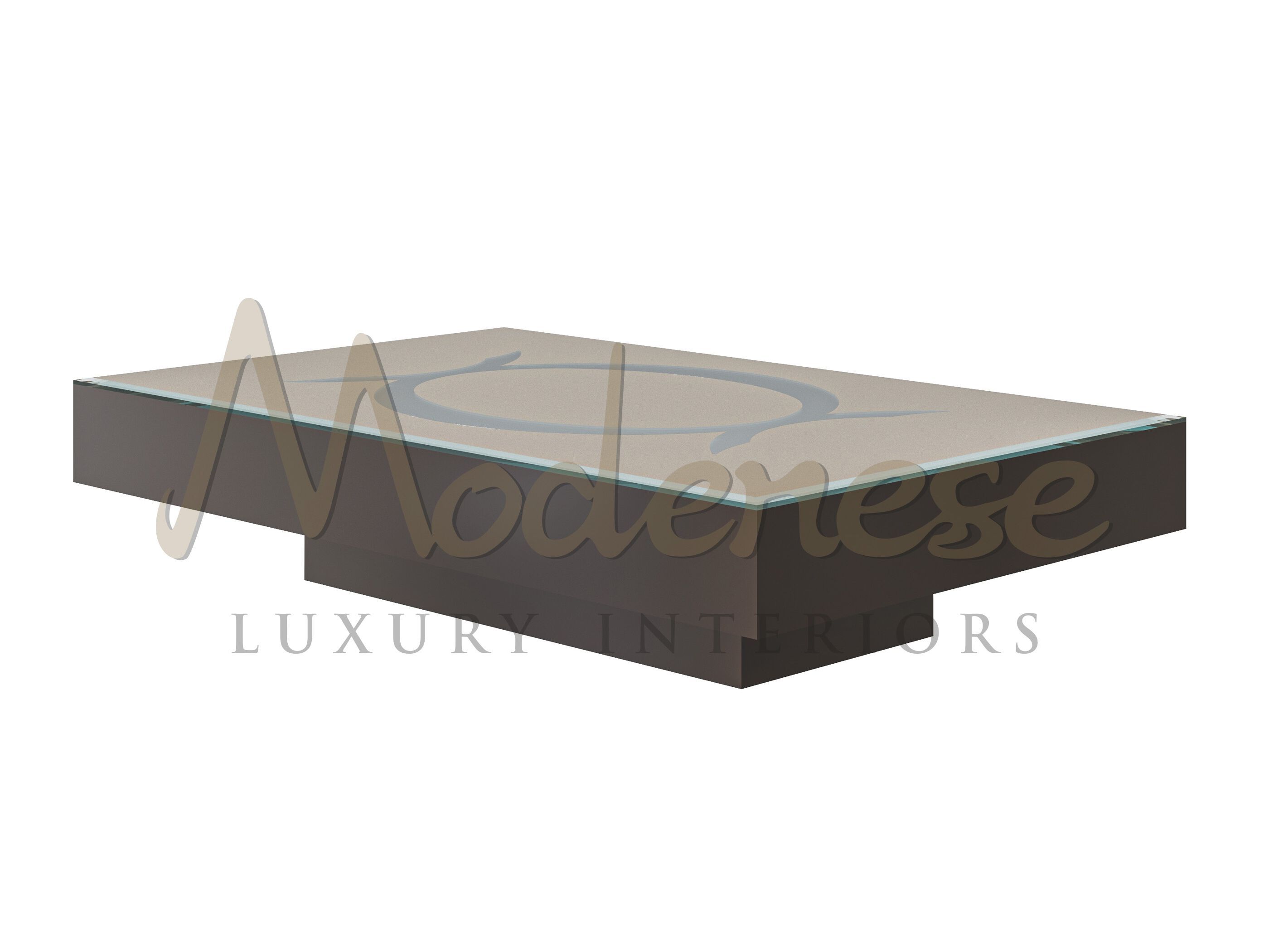 Деревянный прямоугольный низкий журнальный столик Modenese Luxury Interiors AURORA ARCH-00110313