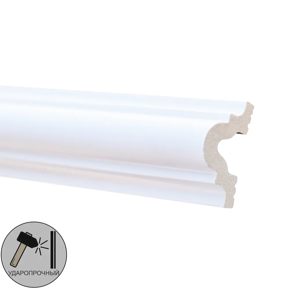 Молдинг полистирол ударопрочный Format 18001D белый 18x40x2000 мм STLM-2074403 - Вид №1