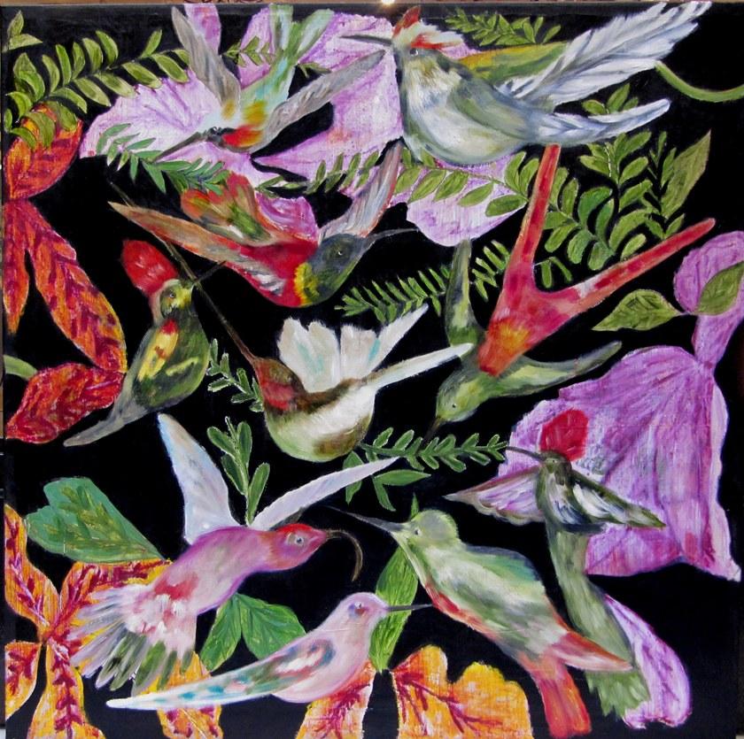 ICI ET LÀ Смешанная техника на холсте K. fabrizzi Kf33 - Вид №1