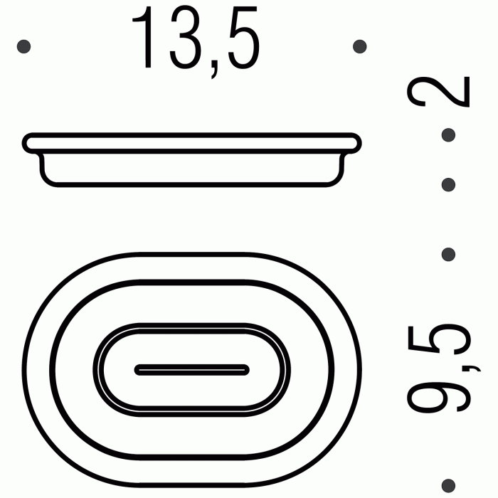 B0151 Мыльница (запасная часть) COLOMBO LUNA Colombo Design - Вид №2