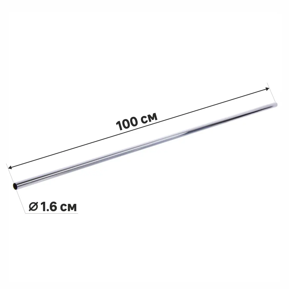 Рейлинг Delinia 100x1.6 см сталь цвет хром STLM-2198285 - Вид №1