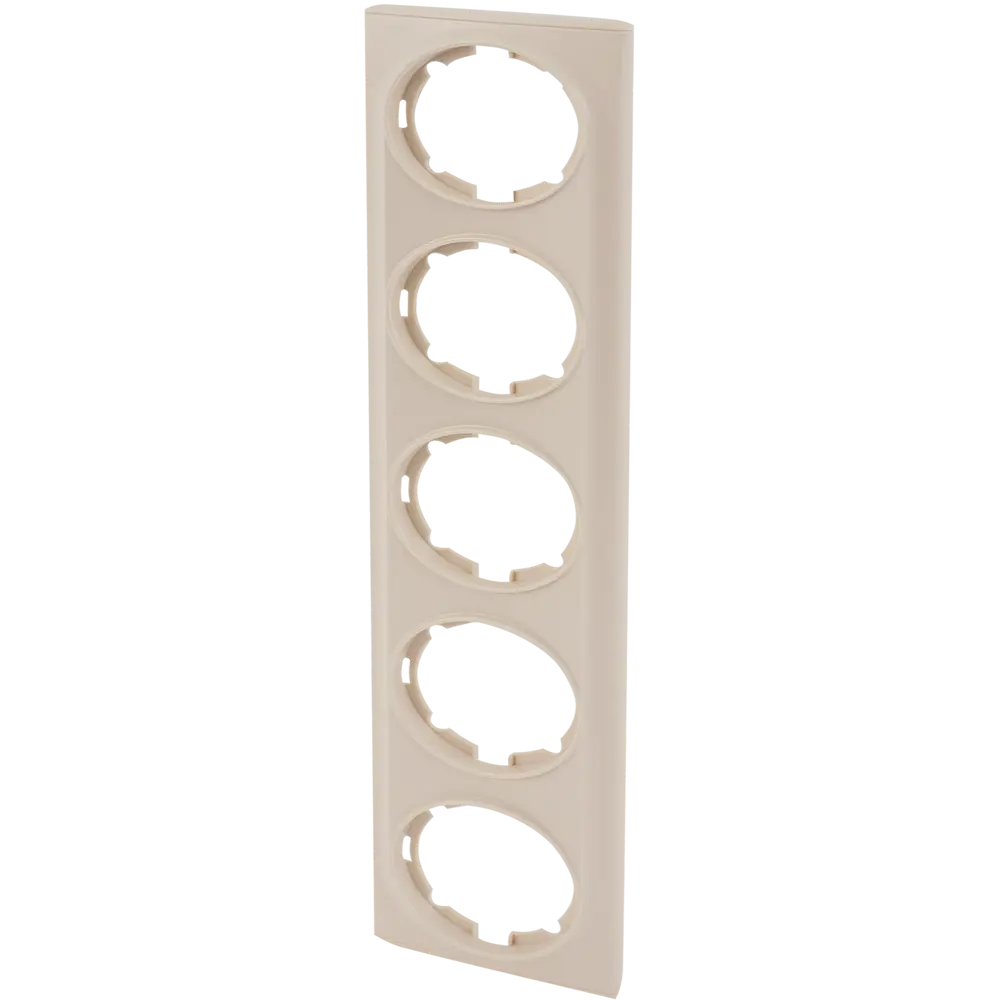 Рамка OneKeyElectro Florence на 5 постов в бежевом цвете 82127003 STLM-0019888 - Вид №1