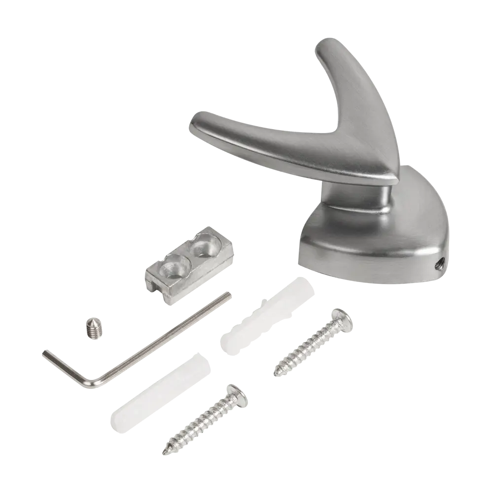 Крючок мебельный Ajax MB-LM/K-003 цвет матовый хром STLM-2018264 - Вид №2