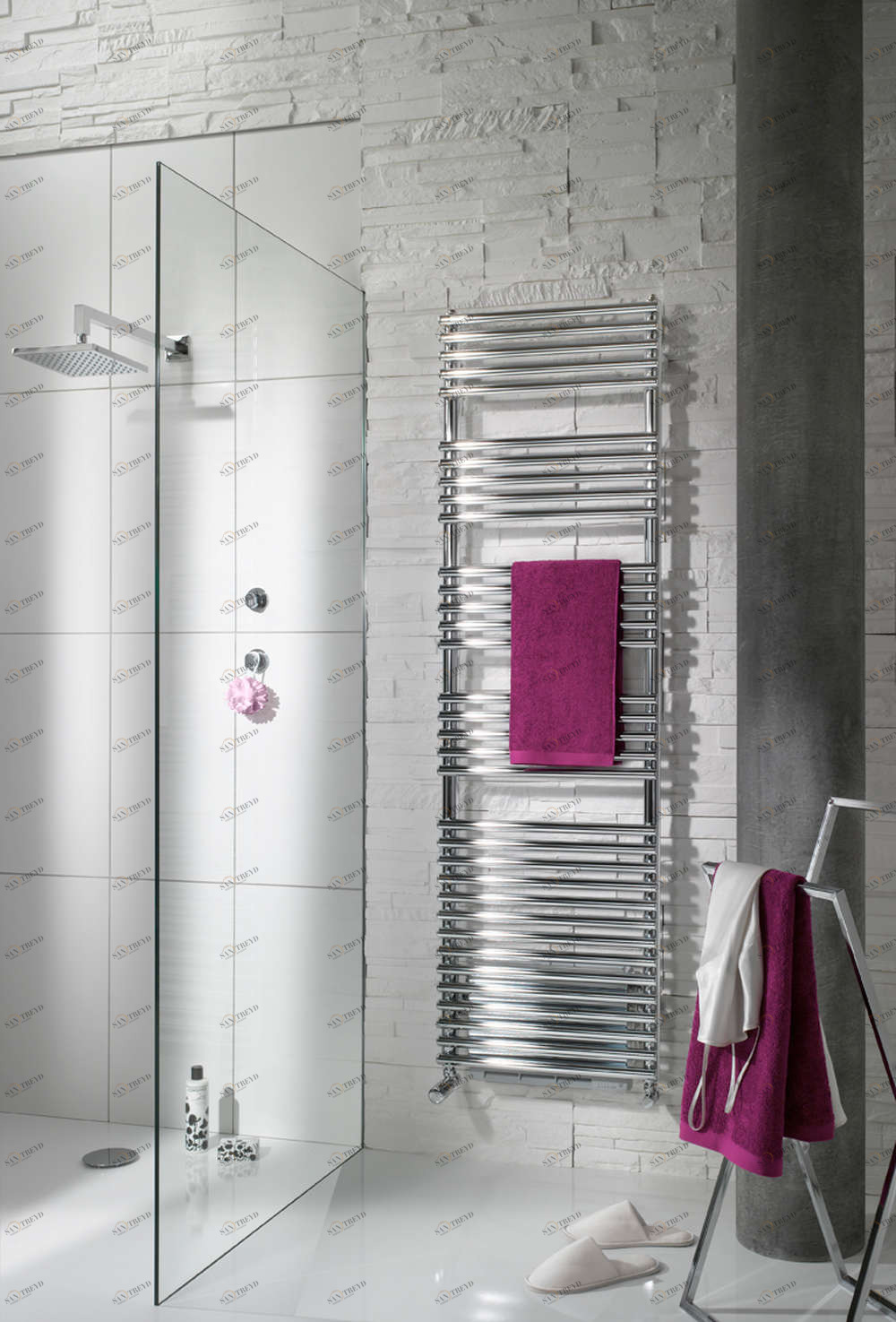 Водяной радиатор LNO-112-050-IFS Cala +Air Chromé (Avec soufflant) Acova 1198 