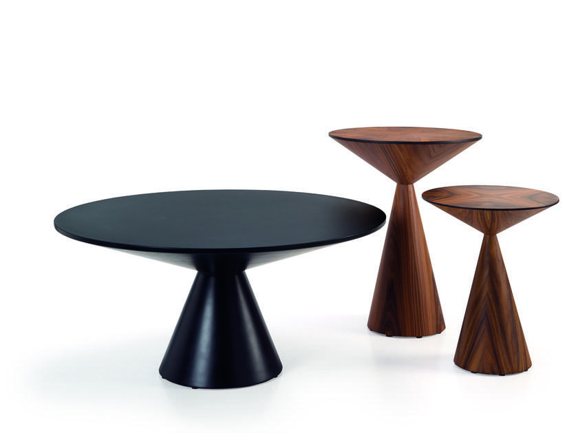 HMD INTERIORS Круглый сервисный столик из фанерованной древесины Lola sun-id-1490811 - Вид №2