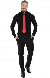 60316 Галстук на резинке красный  Офисная одежда  размер