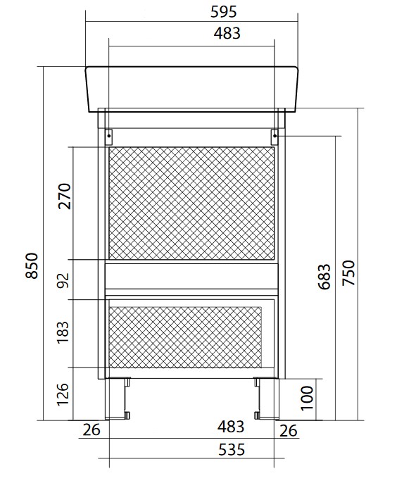 У76058 Тумба Tera 60Н 1д. Белый глянец 1 Marka TERA - Вид №5